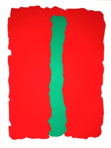 Bram Bogart - Compositie rood/groen